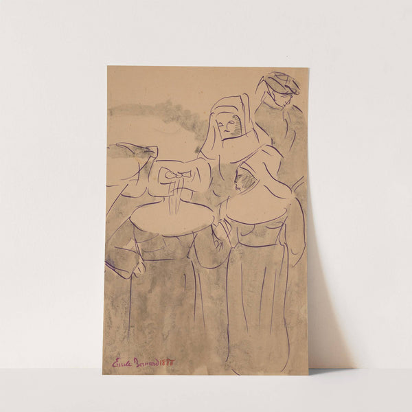 Cinq personnages bretons (1888) by Emile Bernard