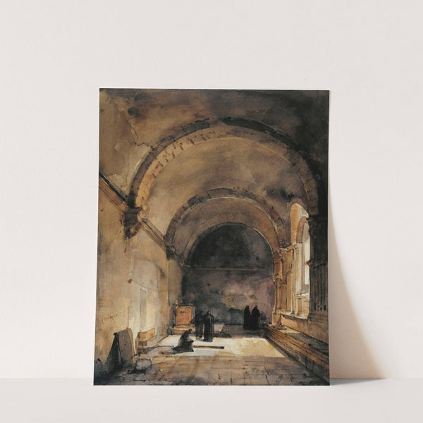 Cinq personnages sous une voûte (1825-1830) by François-Marius Granet