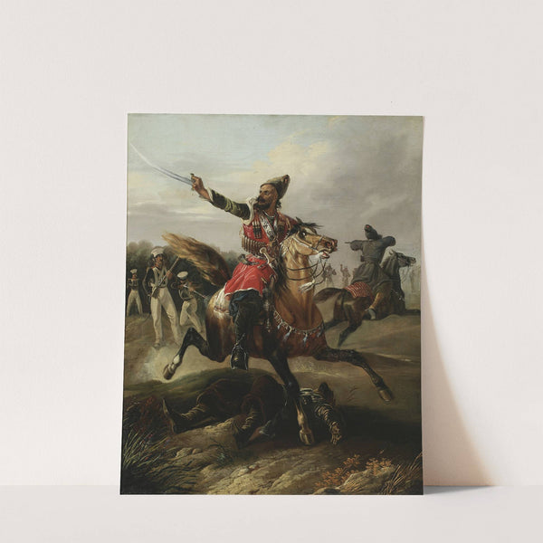 Circassian on horseback by Tadeusz Brodowski