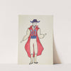 Circus: Burton Lancaster & Nicholas Luccia red vest cape with blue cummerbund and hat (1934-1943) by Robert Byrne