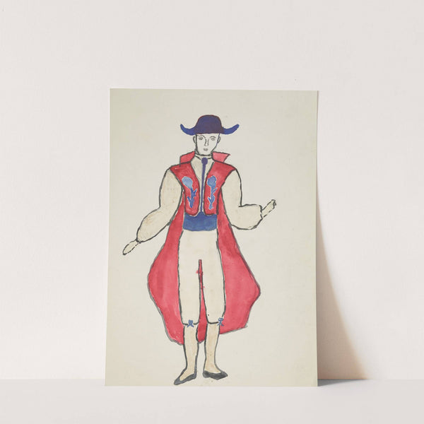 Circus: Burton Lancaster & Nicholas Luccia red vest cape with blue cummerbund and hat (1934-1943) by Robert Byrne
