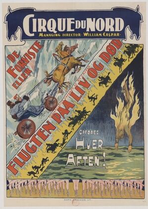 Cirque du Nord, managing director William Caspar. De Forviste Eller – Flugten paa liv og Dod (1898) — size preview