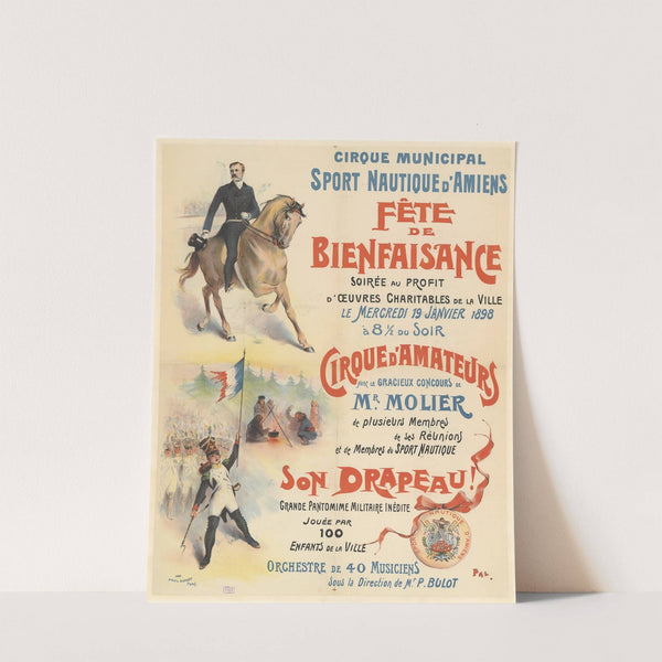 Cirque municipal, sport nautique d’Amiens. Fête de bienfaisance.le mercredi 19 janvier 1898 (1898) by Pal (Jean de Paleologue)