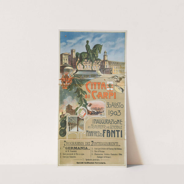 Citta’ Di Carpi, Inaugurazione Del Monumento Al Generale Manfredo Fanti by Anonymous