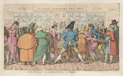 Loiterers at the rue du coq, in Paris (1805)