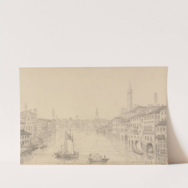 City of Verona from the Bridge by Sir Charles D'Oyly