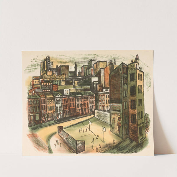 City Scene with Playground (ca. 1933-1943)