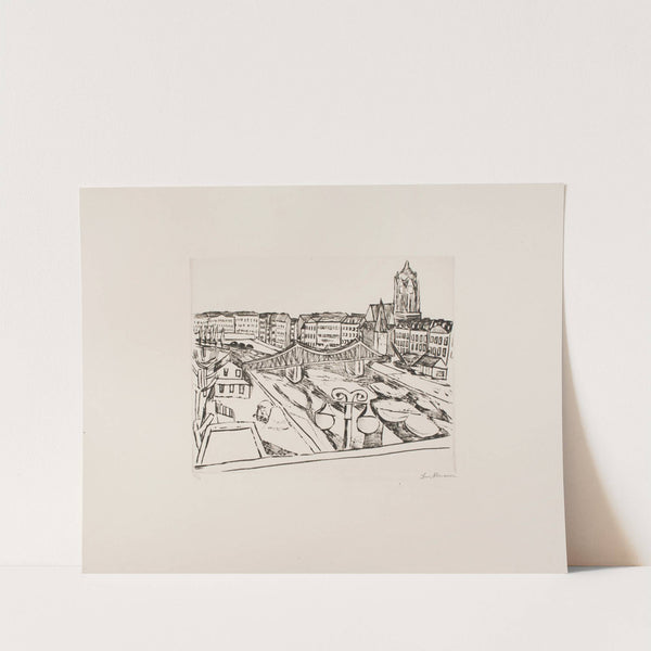 City View with ‘Eiserner Steg’ (1923) by Max Beckmann