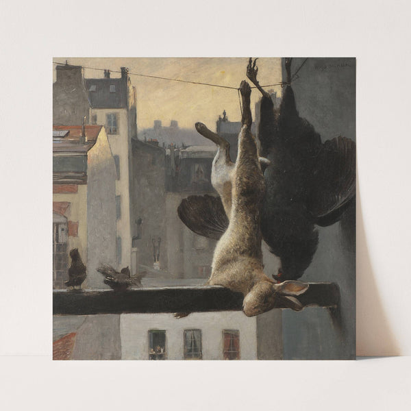 City view with still life by Hugo Salmson