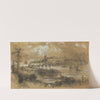 Cityscape with river (1860-1865) by Alfred Rudolph Waud