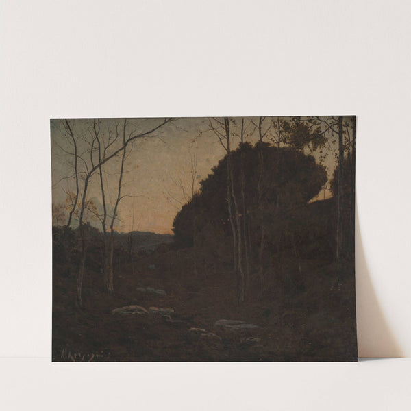 Clairière en forêt, Fontainebleau (19th Century) by Henri-Joseph Harpignies