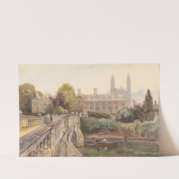 Clare College and Bridge over the Cam with King's College in the background by John Fulleylove