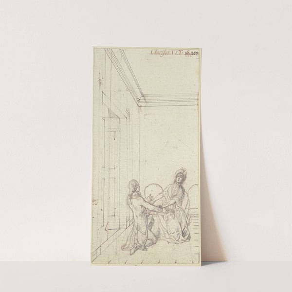 Clarissa sitting on the right by Daniel Nikolaus Chodowiecki