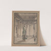 Classical Interior with a Statue of Hercules by Jean-Arnaud Raymond
