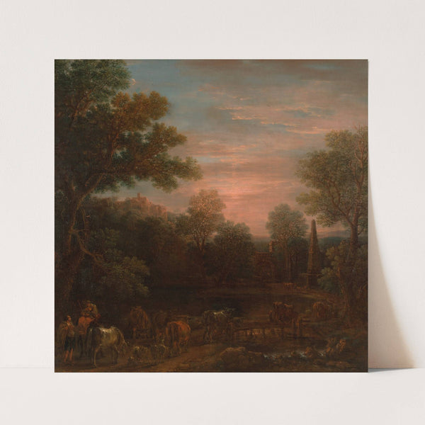 Classical Landscape: Evening (1740 - 1745) by John Wootton