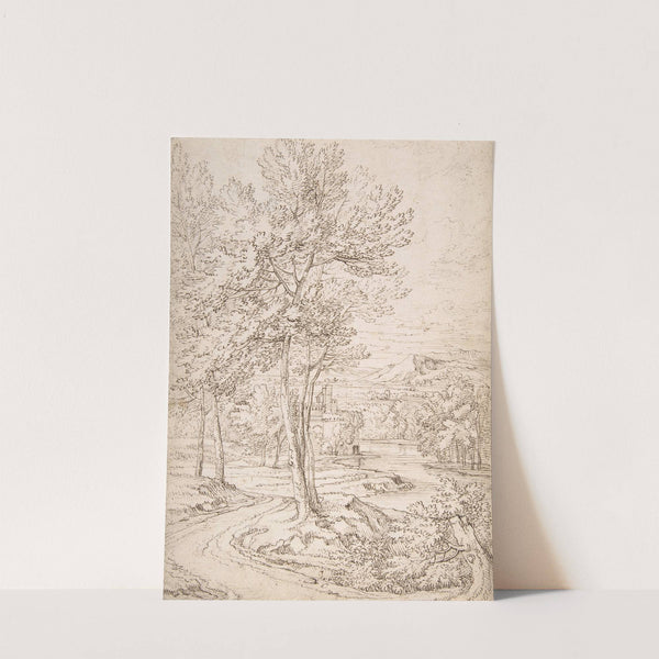 Classical Landscape with a Building and a River (17th–early 18th century) by Abraham Genoels II