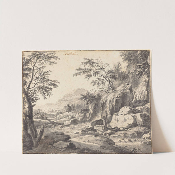 Classical Landscape with a Waterfall by Wilhelm von Bemmel