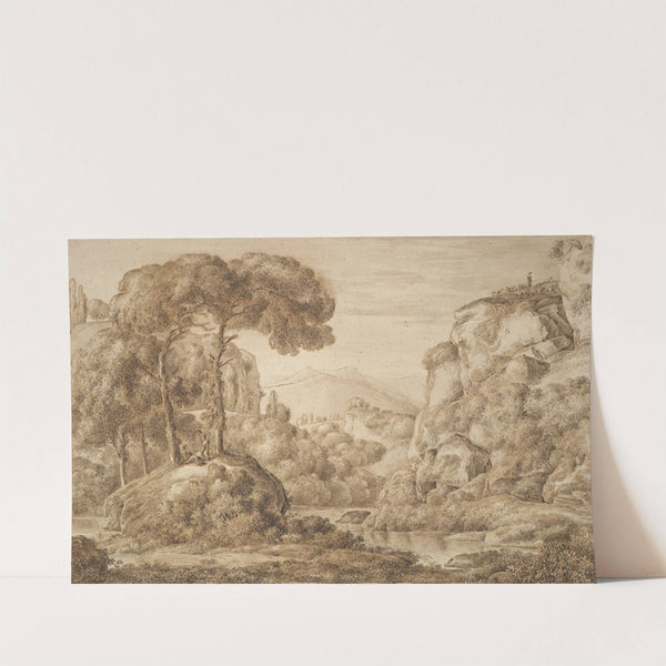 Classical Landscape with Figures by Franz Kobell