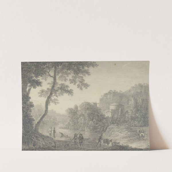 Classical Landscape with Hunters in the Foreground by Giovanni Battista Lusieri