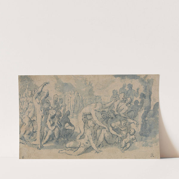 Classical Study with Numerous Nude Figures by Isaac Oliver