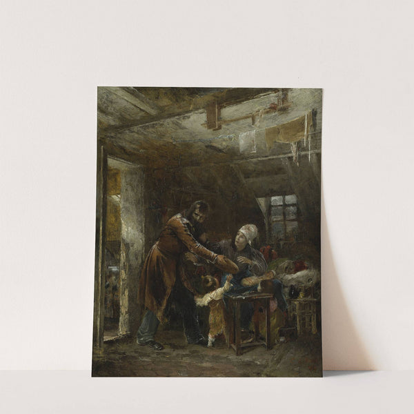 Claude Gueux rapportant à sa famille le pain volé by Louis-Edouard Rioult