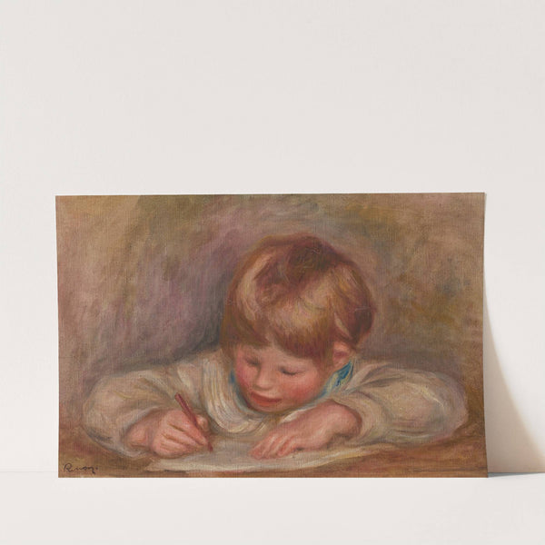 Claude Renoir écrivant by Pierre-Auguste Renoir