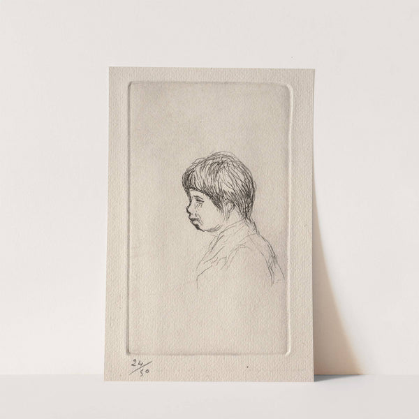Claude Renoir, the Artist's Son, in Profile by Pierre-Auguste Renoir