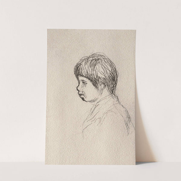 Claude Renoir, the Artist's Son, in Profile by Pierre-Auguste Renoir