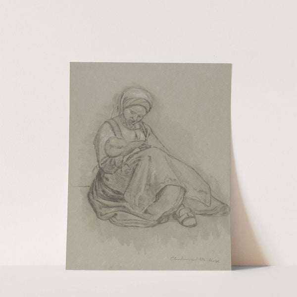 Claudine med lille Adolph by Adolph Tidemand