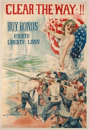 Clear the Way !!. Buy bonds. Fourth Liberty loan (1918)