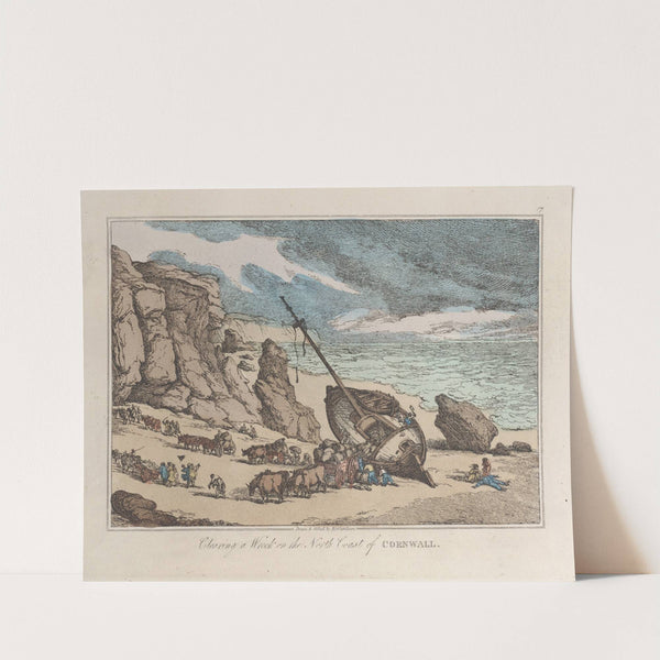 Clearing a Wreck on the North Coast of Cornwall (1822) by Thomas Rowlandson