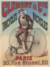 Clément & Cie. Tricycles, bicycles. Paris. 20, rue Brunel, 20 (1890)