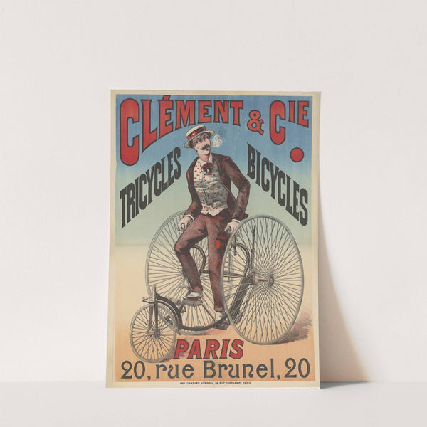 Clément & Cie. Tricycles, bicycles. Paris. 20, rue Brunel, 20 (1890) by Imp. Charles Verneau