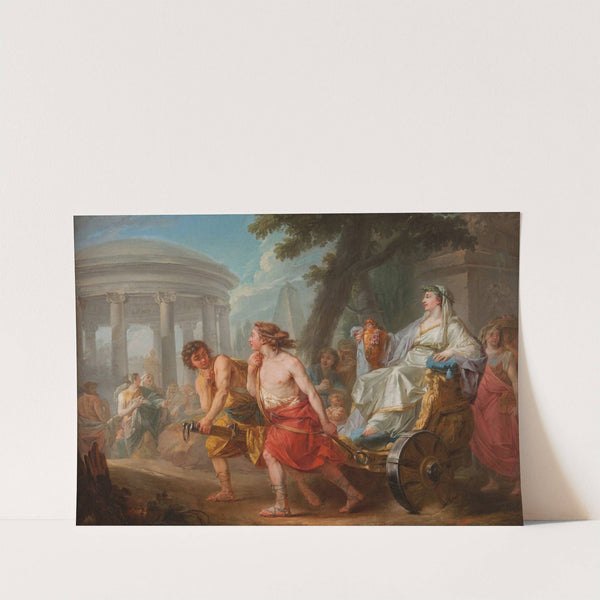 Cleobis and Biton with Cydippe in the Front of Hera Temple by Jean Bardin