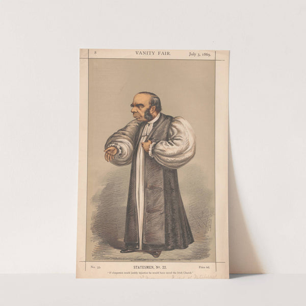 Clergy. ‘If eloquence could justify injustice he would have saved the Irish Church.’ Bishop of Petersborough. 3 July 1869 (1869) by Carlo Pellegrini