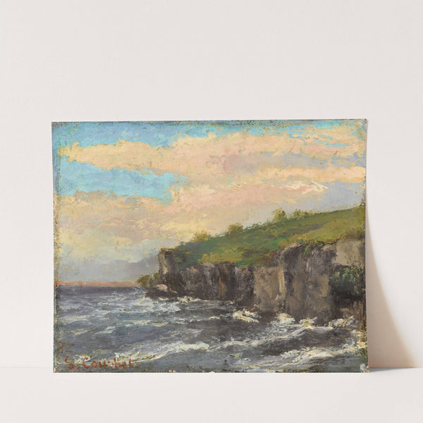 Cliff By The Water by Gustave Courbet