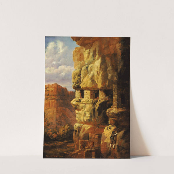 Cliff Houses On The Rio Mancos, Colorado by William Henry Holmes