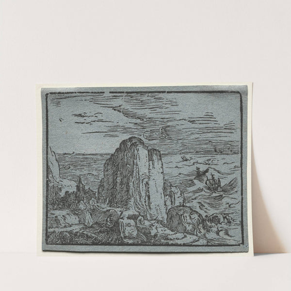 Cliff on the Seashore (c. 1600) by Hendrick Goltzius
