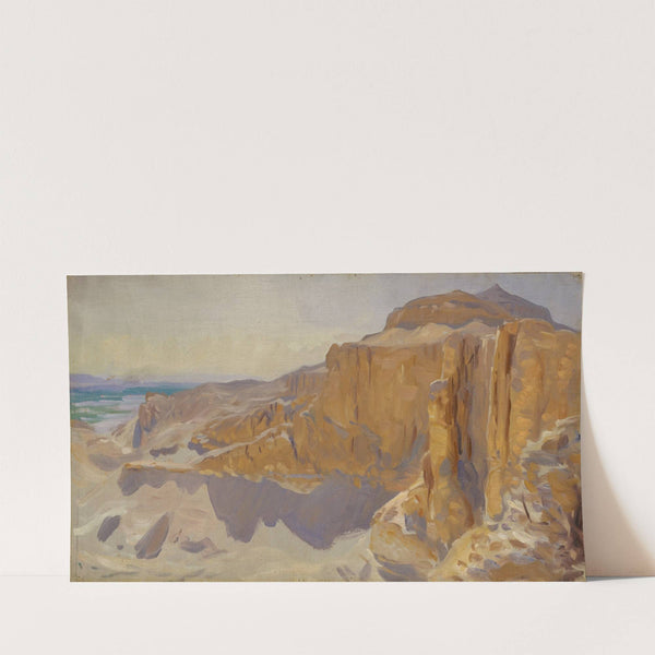 Cliffs at Deir el Bahri, Egypt (between 1890 and 1891) by John Singer Sargent
