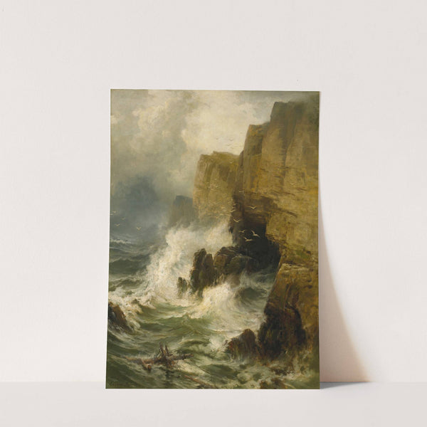 Cliffs In A Storm by Edward Moran
