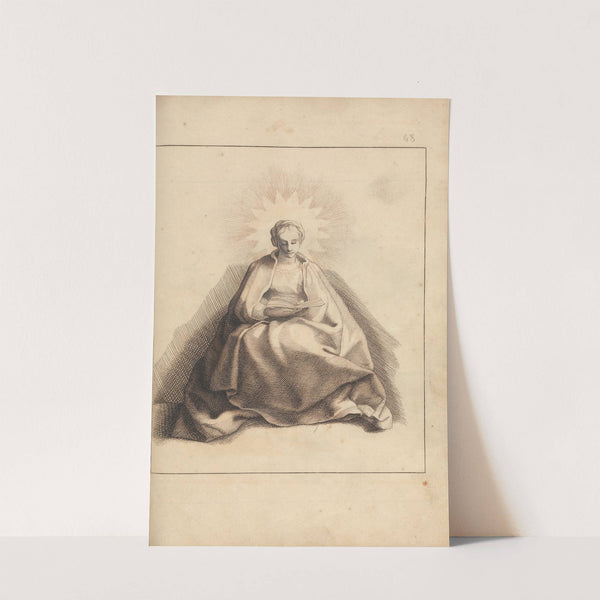 Cloaked Woman Seated, Reading by Hamlet Winstanley