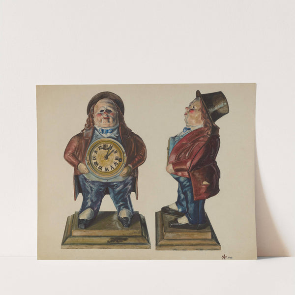 Clock-Toby (front and side view) by Ralph Atkinson