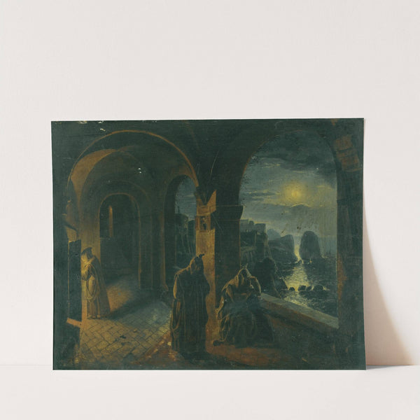 Cloister In The Moonlight by Peter Fendi