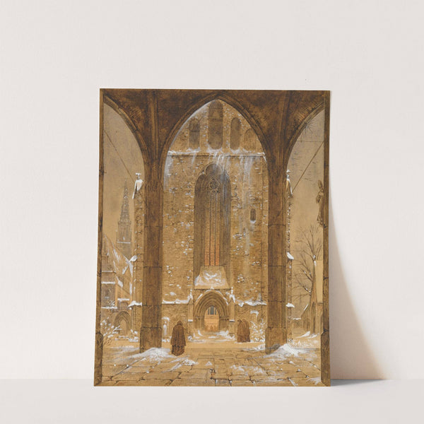 Cloister in Winter by Ernst Ferdinand Oehme