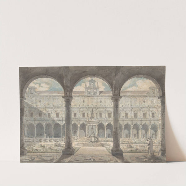 Cloister of the Certosa di San Martino, Naples by Louis Jean Desprez