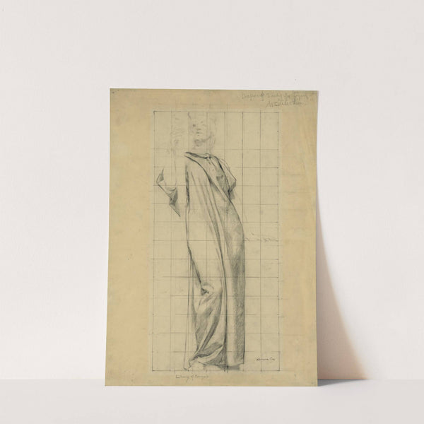 Clothed study for female figure of Architecture (1896) by Kenyon Cox