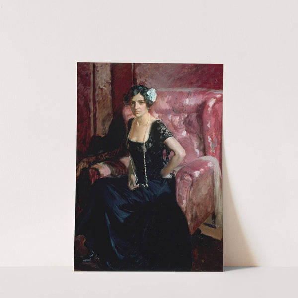 Clotilde in evening dress by Joaquín Sorolla