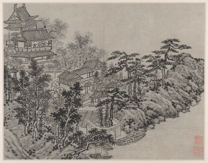 Cloud-Climbing Pavilion, from Twelve Views of Tiger Hill, Suzhou (after 1490)