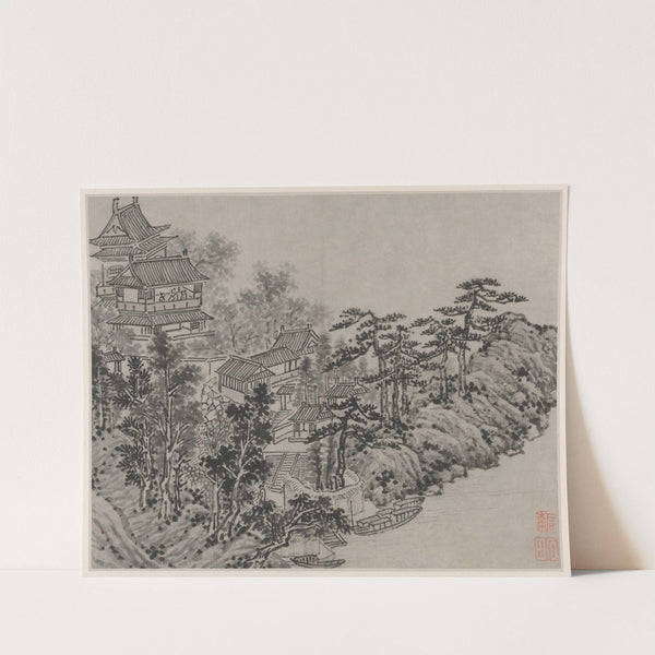 Cloud-Climbing Pavilion, from Twelve Views of Tiger Hill, Suzhou (after 1490) by Shen Zhou