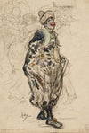 Clown dans la rue, un jour de mardi-gras